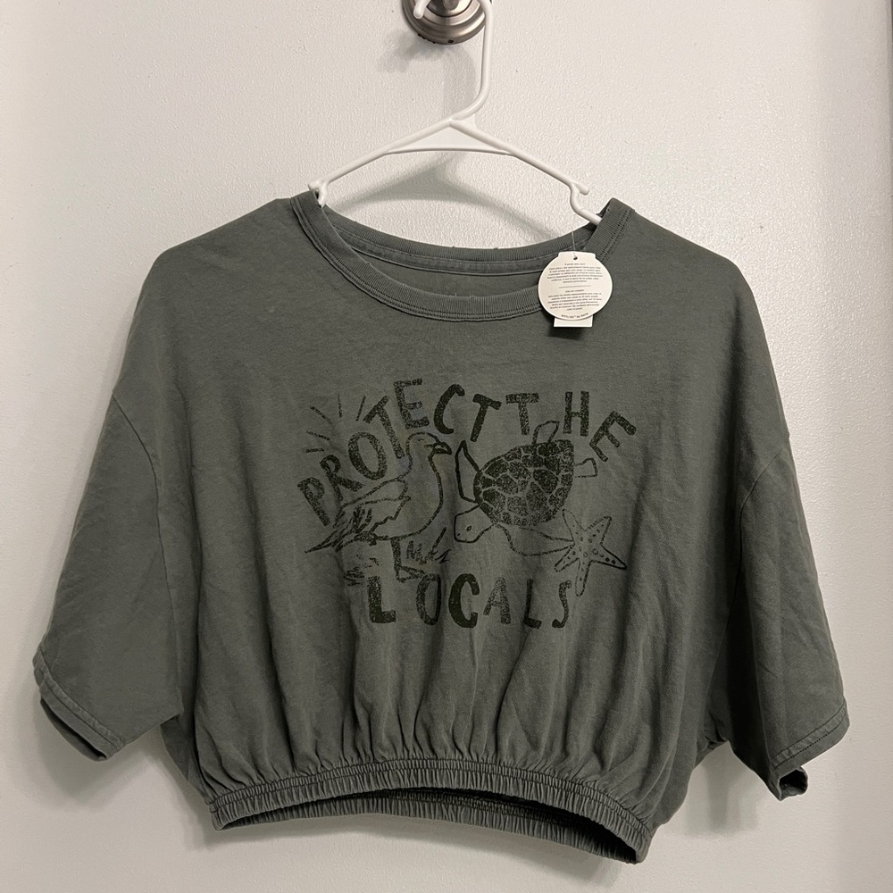 Offline by Aerie Green Crop Top Oversize XS